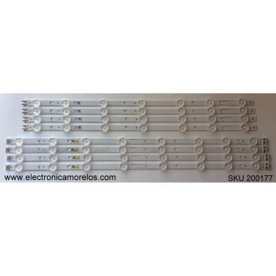 KIT DE LED'S PARA TV SAMSUNG (8 PIEZAS) / NUMERO DE PARTE BN96-200000 / LM41-00001Z / LM41-00001Q / SAMSUNG_2013SVS50_3228N1_B2_L08_REV1.1 / 2013SVS50 / MODELOS UN50EH5000 / UN50EH5300 / UN50J6200 / UN50H5203